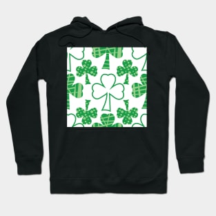 Holiday pattern filled Shamrocks, Saint Patricks Day Hoodie